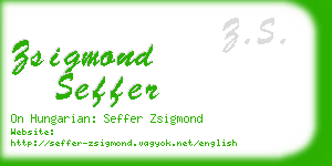 zsigmond seffer business card